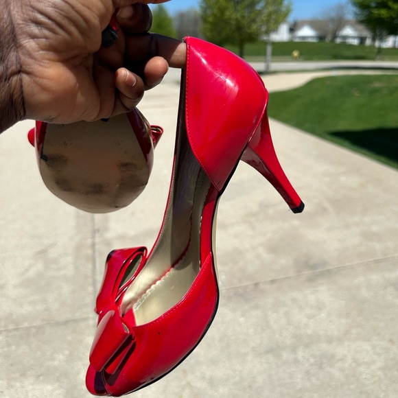 Anne Klein Red Heels with Bow size 11 - Picture 7 of 12